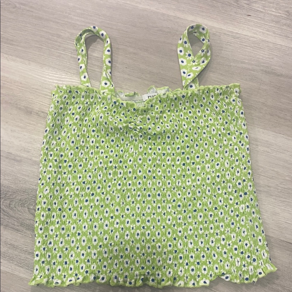 Floral Green Women's Top